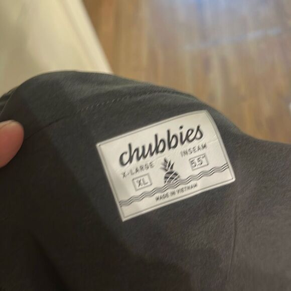 Chubbies Mens Charcoal Grey Elastic Waist Athletic Casual Shorts Size XL - Picture 7 of 8
